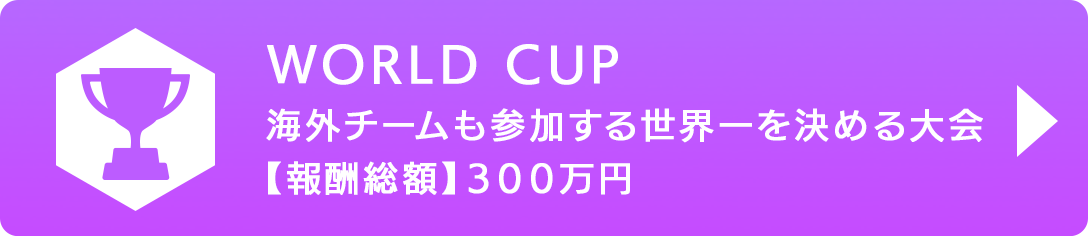 WORLD CUP 海外チームも参加する世界一を決める大会 【報酬総額】300万円